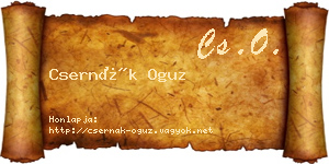 Csernák Oguz névjegykártya